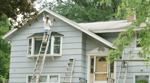 Freshly painted UK house exterior with clean professional finish – Whitehouse Northamptonshire